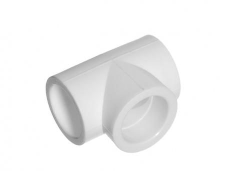 Тройник переходной с наружной резьбой 25х3/4х25мм белый