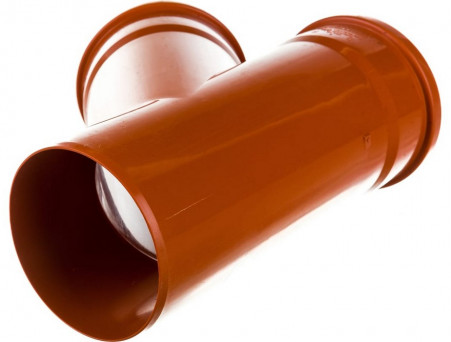 Тройник канализационный Ду 400х160х87 оранжевый