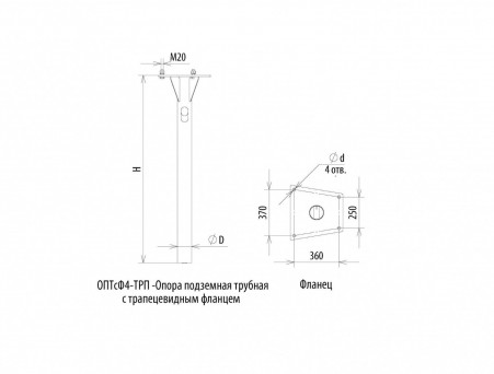 Подземная закладная опора ОПТсФ4